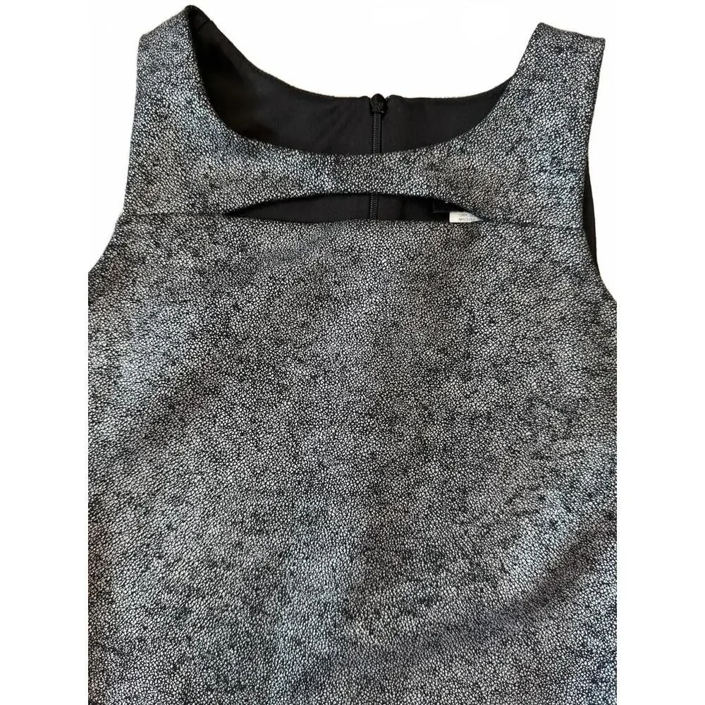 By‎ Debra Black & Silver Sparkle Keyhole Sheath Dress Size Small (8-10)